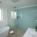 Restored classical bathroom shower and bathtub